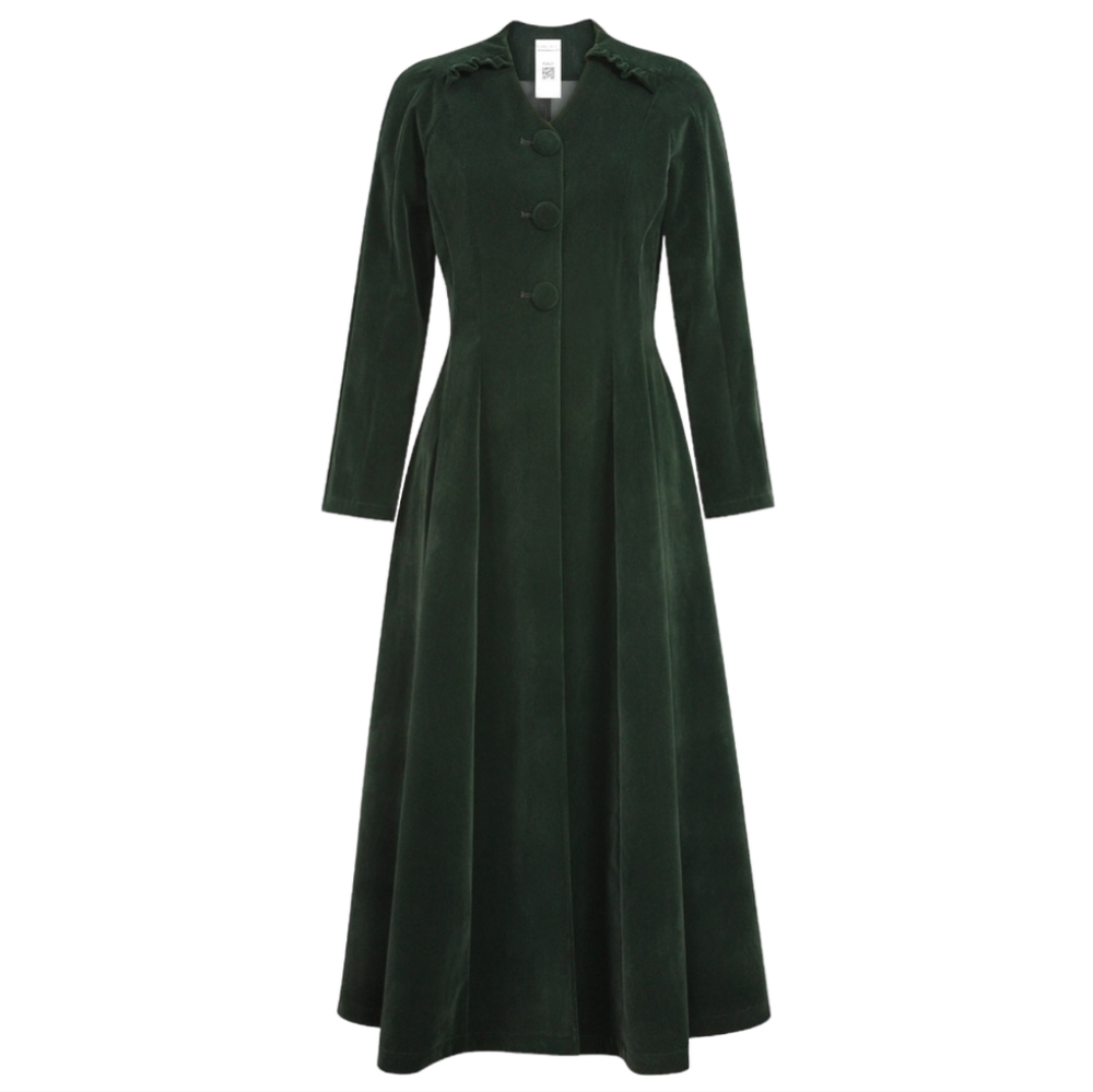Whimsigoth Velvet Maxi Dress Long Coat